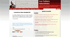 Desktop Screenshot of cahiers-naturalistes.com