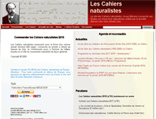 Tablet Screenshot of cahiers-naturalistes.com